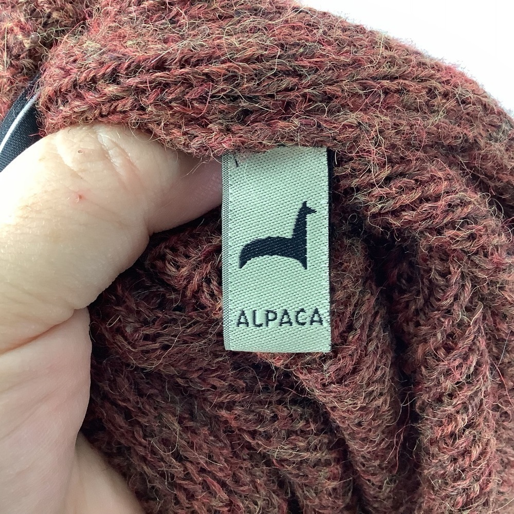 Wooly Webers Rust Colored Alpaca Open Cardigan Sw… - image 4